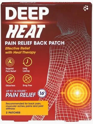 Deep Heat Pain Relief Back Patches (2)