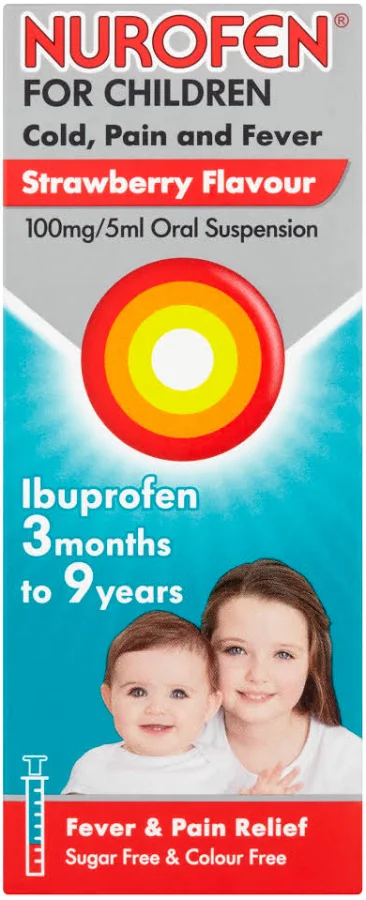 Nurofen for Children Cold, Fever & Pain Strawberry (100ml)
