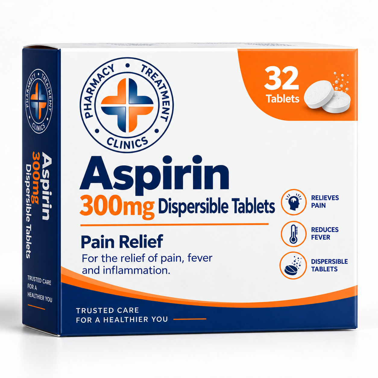 Aspirin 300mg Dispersible Tablets (32 tablets)