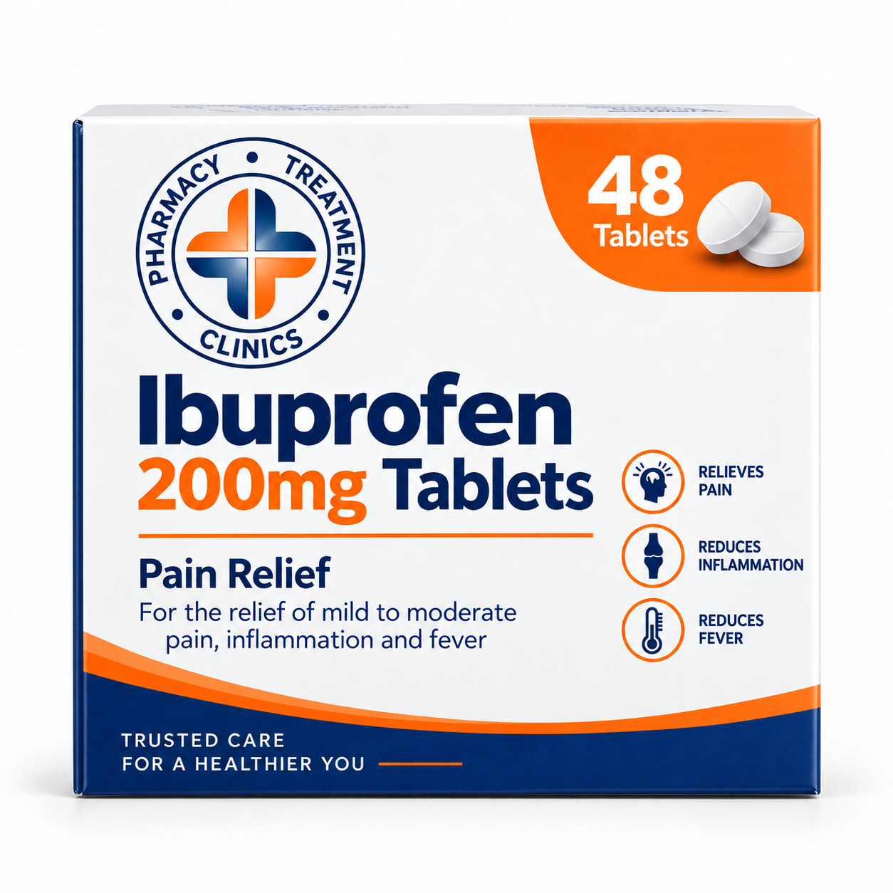 Ibuprofen 200mg Tablets (48 tablets)