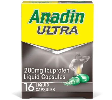 Anadin Liquifast Ibuprofen 200mg Capsules (16 capsules)