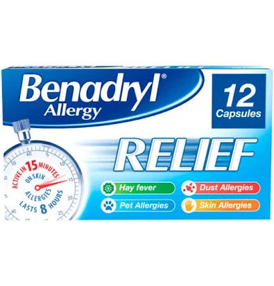 Benadryl Allergy Relief Capsules (12 capsules)