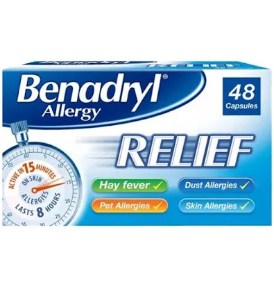 Benadryl Allergy Relief Capsules (48 capsules)