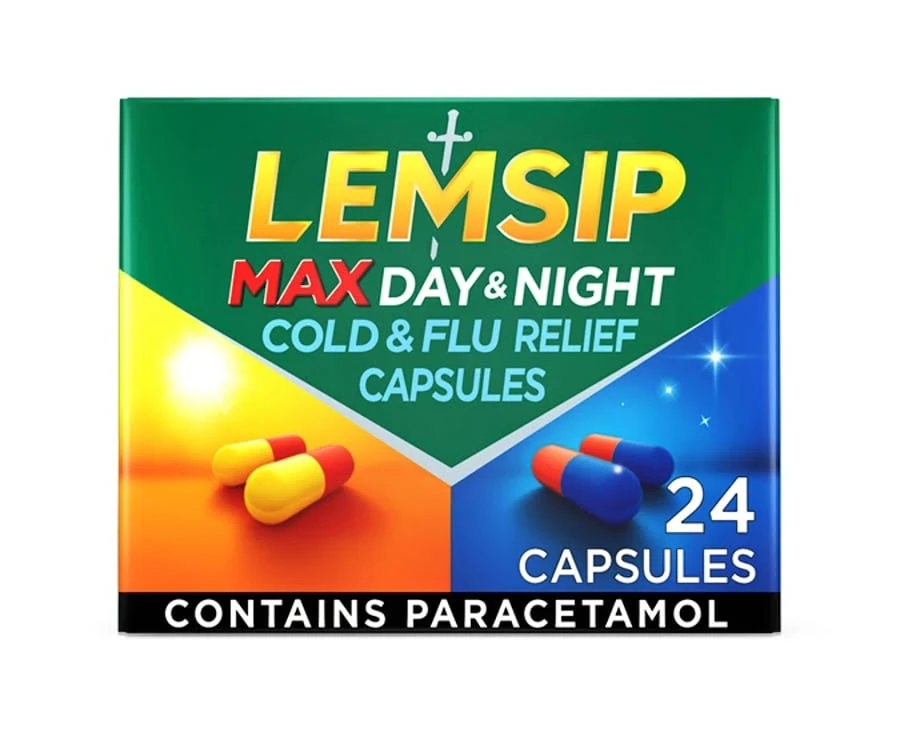 Lemsip Max Day & Night Cold & Flu Relief Capsules (24 capsules)