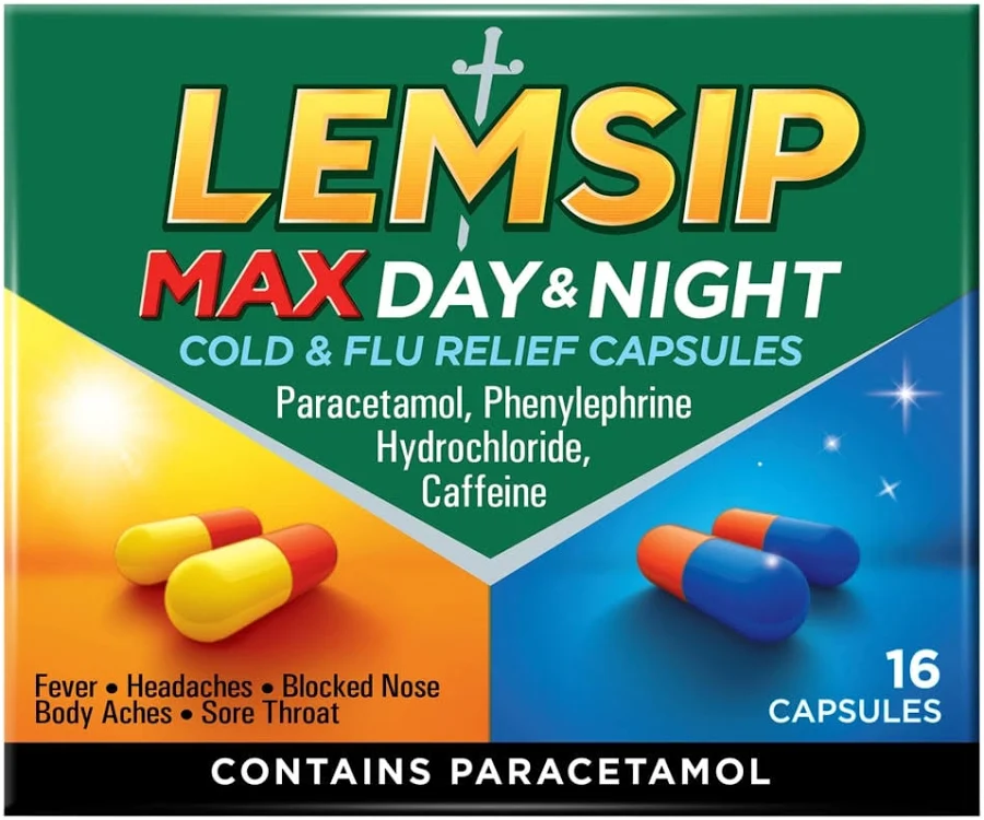 Lemsip Max Cold & Flu Day & Night Capsules (16 capsules)
