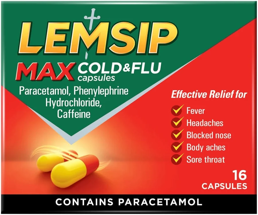 Lemsip Cold & Flu Max Strength Capsules (16 capsules)