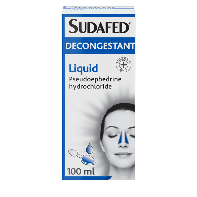Sudafed Decongestant Liquid (100ml)