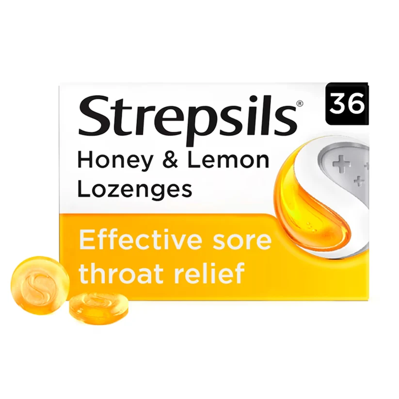 Strepsils Honey & Lemon Lozenges (36 lozenges)