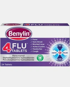 Benylin 4 Flu Tablets (24 tablets)