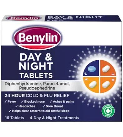 Benylin Day & Night Tablets (16 tablets)